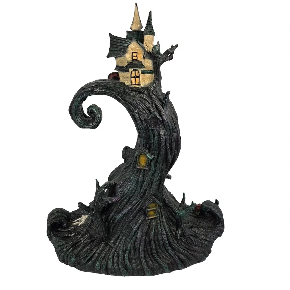 Toil and Trouble Haunted Tree House Halloween Decor 16.5in Black New Light Sound